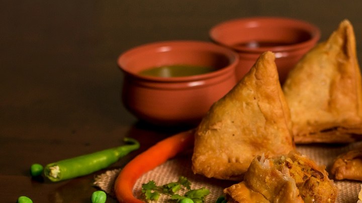 Samosas indias de carne
