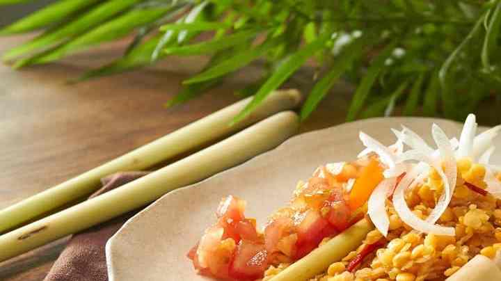 Ensalada de lentejas con lemongrass