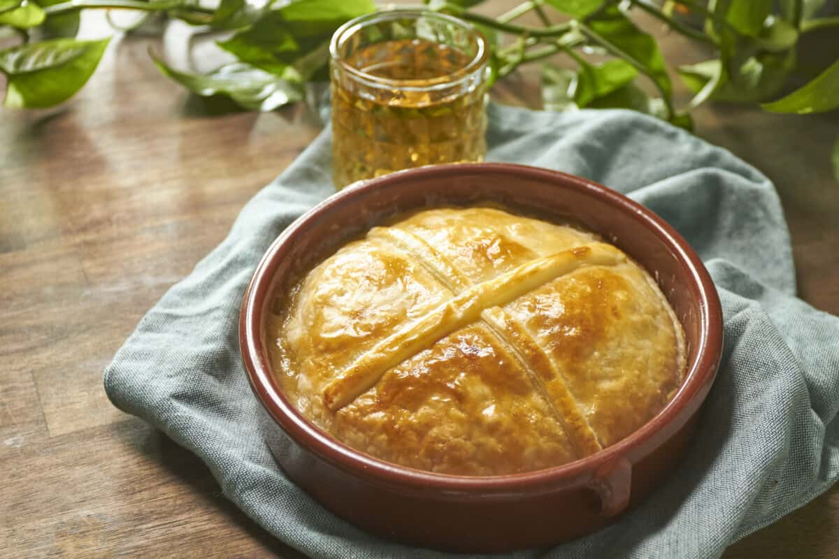 Pastel de poro y pollo