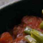 Guiso de espárragos y tomate