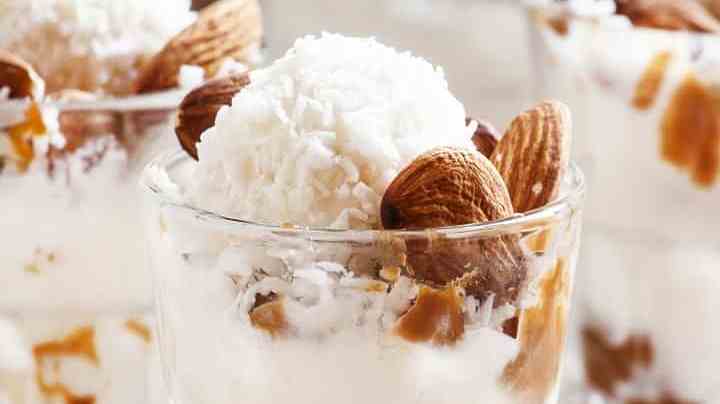 Helado de almendras casero