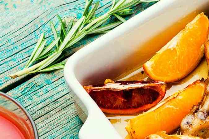 Muslos de pollo en salsa de naranja