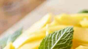 Tarta de mango y chocolate