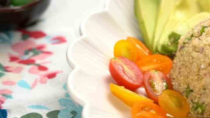ensalada de quinoas con portobellos