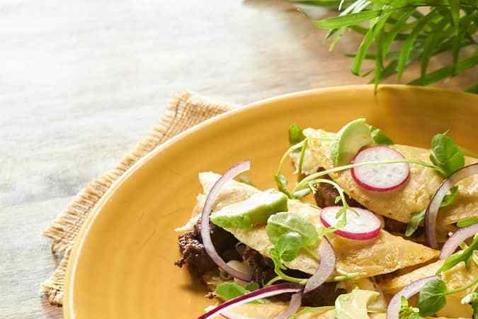 quesadillas de puerco en adobo de Jaimaica