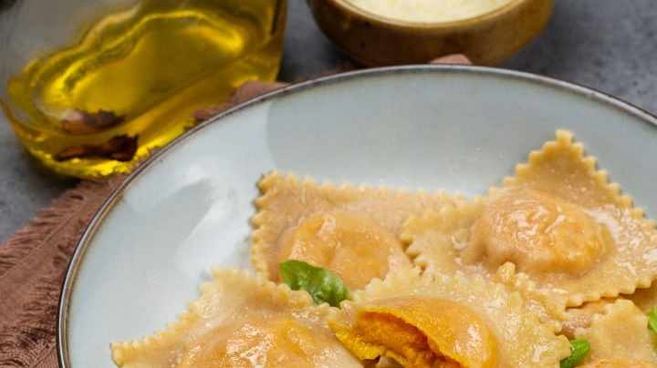 Ravioles rellenos de calabaza