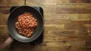 Tostadas de frijoles paso 1