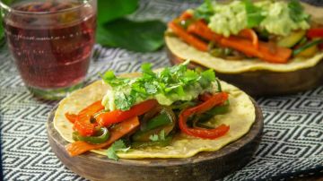 tacos de fajitas vegetales