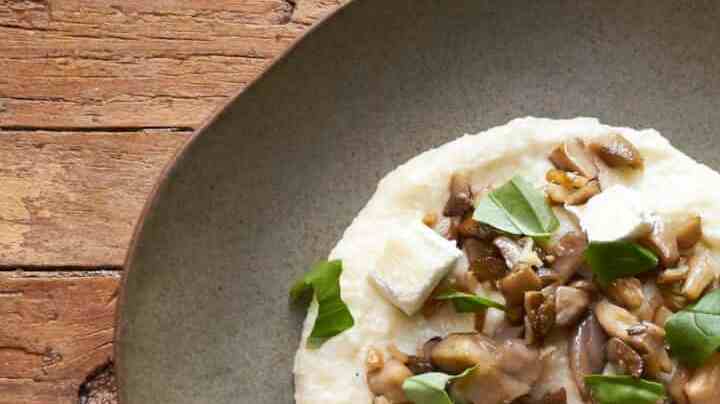 polenta con setas y queso