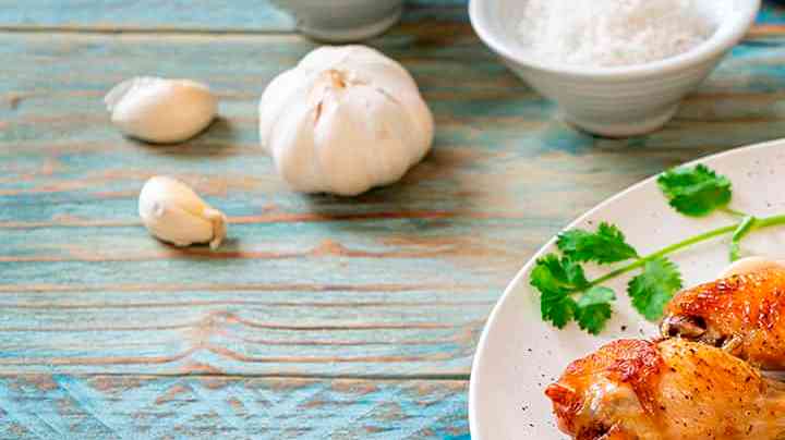 alitas de pollo al ajillo