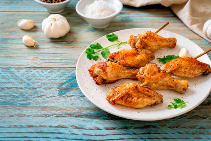 alitas de pollo al ajillo