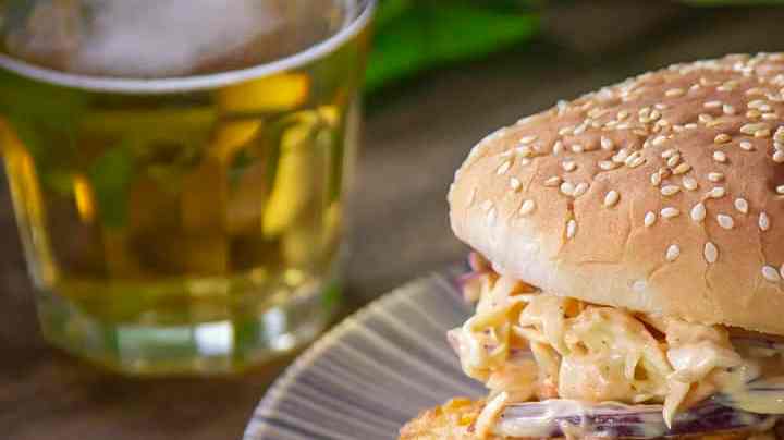 Hamburguesa de pollo frito