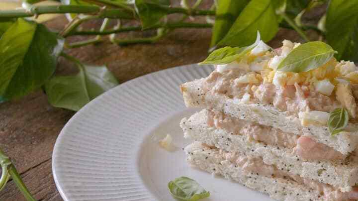 pastel frío de atún