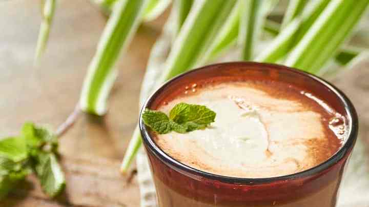 Chocolate caliente con menta