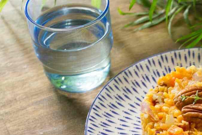ensalada de lenteja y queso cabra