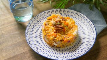 ensalada de lenteja y queso cabra