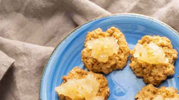 galletas de avena con compota de pera
