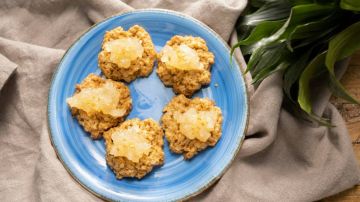 galletas de avena con compota de pera