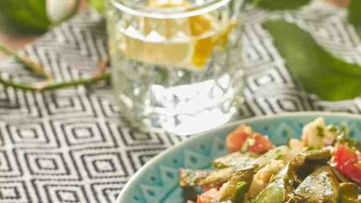 nopales asados con queso panela