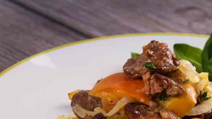 carrillera con verduras