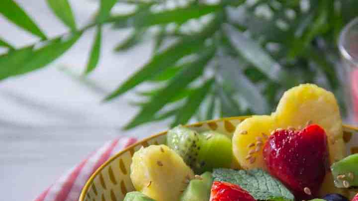 Ensalada de frutas romántica