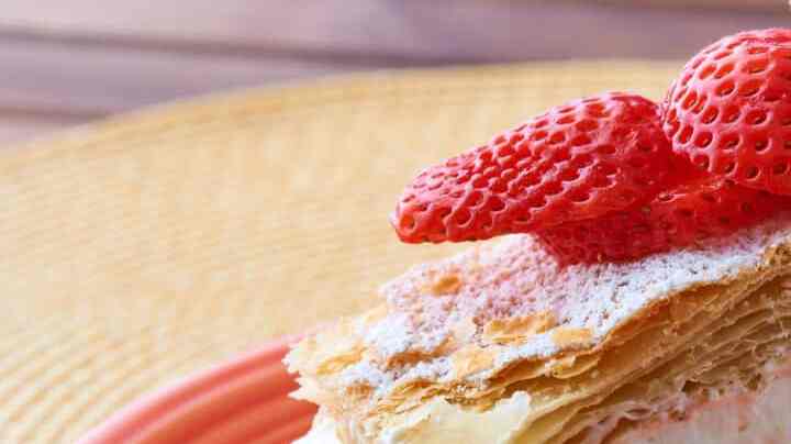 Milhojas de crema pastelera