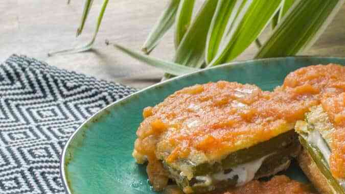 nopales capeados con queso