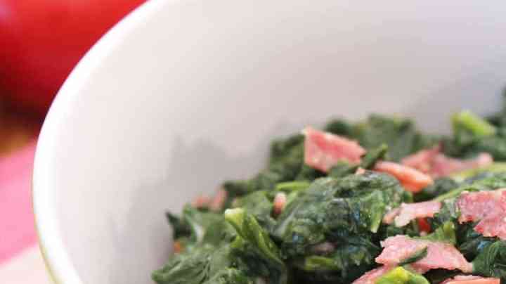 Espinacas con jamón