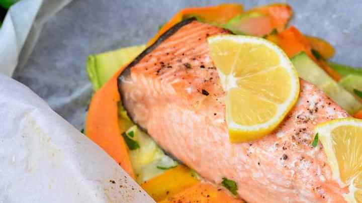 Papillote de salmón