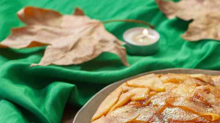 pay de manzana en sartén