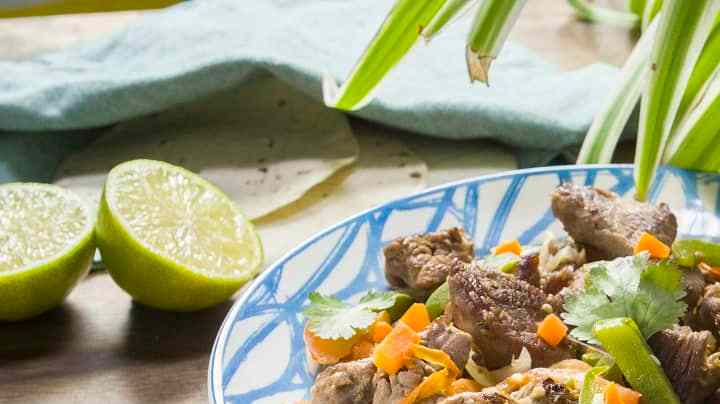 Salteado de carne con verduras