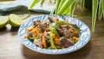 Salteado de carne con verduras