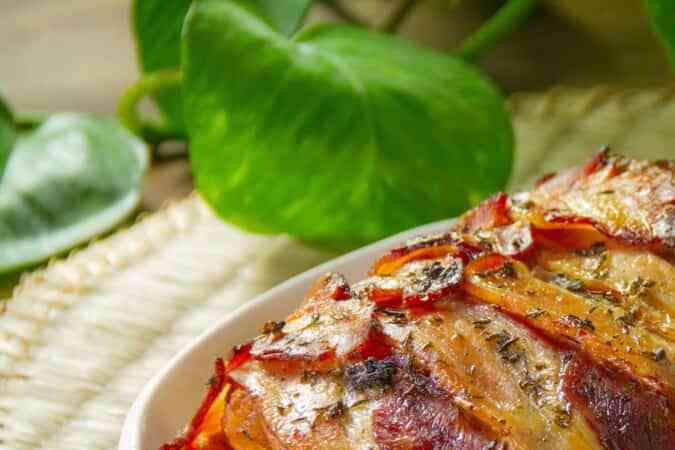 lomo de cerdo con tocino