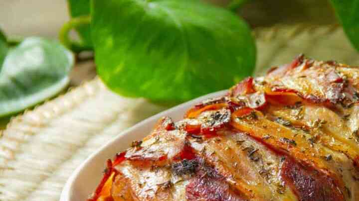 lomo de cerdo con tocino