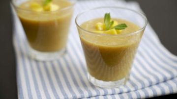 batido de melocotón y mango