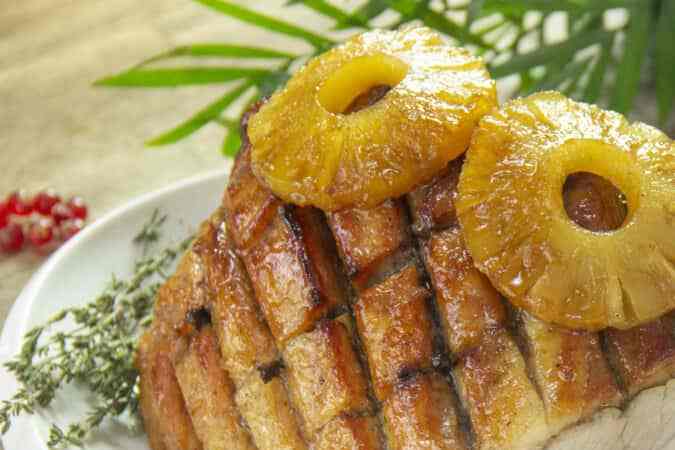 pierna de cerdo glaseada al horno deliciosa