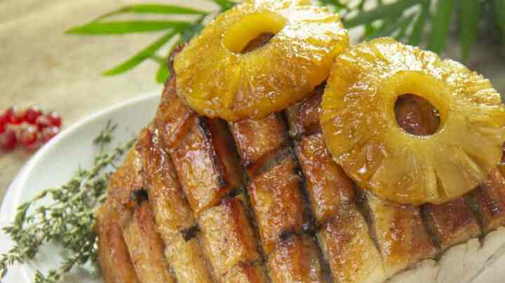 pierna de cerdo glaseada al horno deliciosa