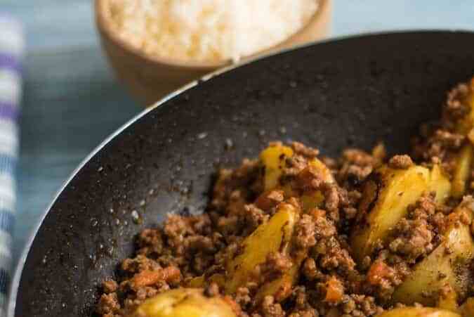 carne molida con papas