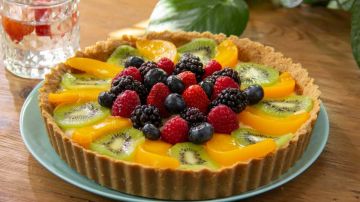 tarta de frutas con crema pastelera