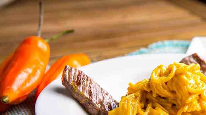 Tallarines a la huancaína