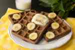 waffles de avena y chocolate