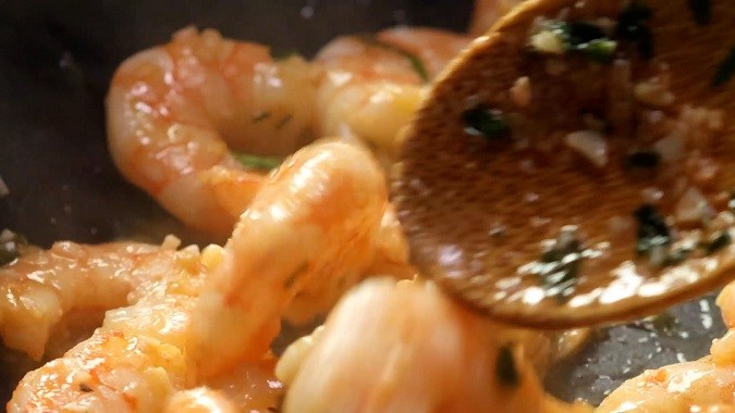 camarones al limón y ajo