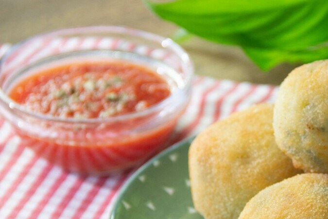 croquetas de arroz y espinaca