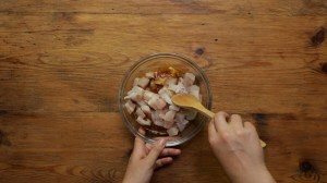 pescado a la naranja y chipotle para taquear