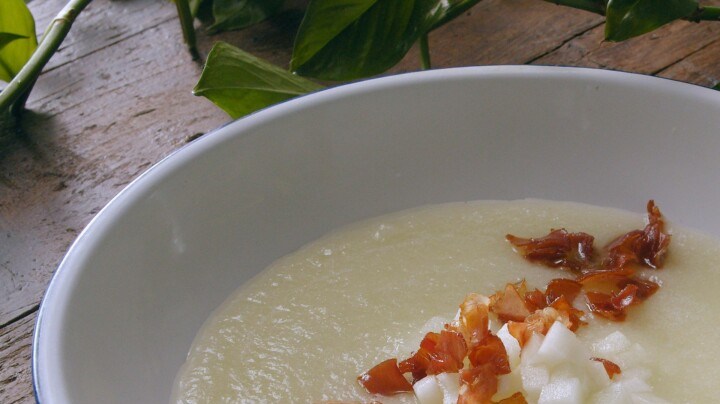 sopa de melón y jamón