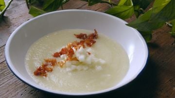 sopa de melón y jamón