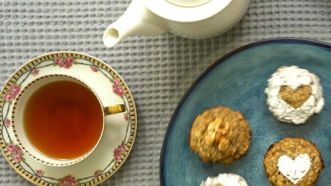 Mini cake de banana con dulce de leche