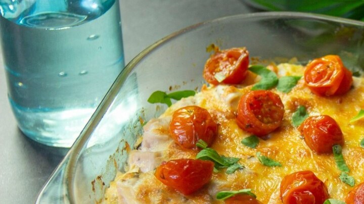 gratín de pollo y papas