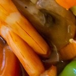 Chop suey de camarones