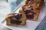 pan de plátano marmoleado con chocolate